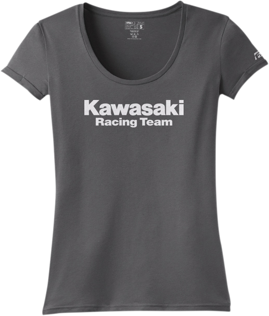 FACTORY EFFEX Camiseta Kawasaki Racing para mujer - Carbón - Grande 18-87154 