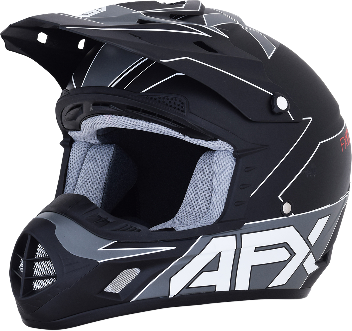 AFX FX-17 Helmet - Aced - Matte Black/White - 2XL 0110-6493