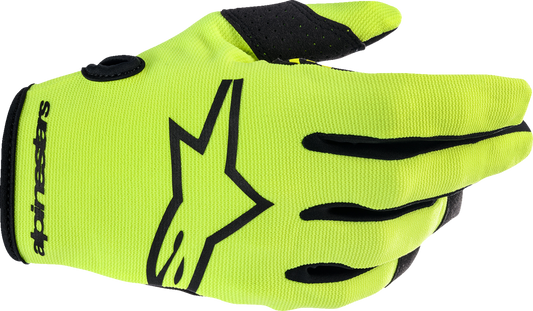 ALPINESTARS Youth Radar Gloves - Fluo Yellow/Black - Medium 3541823-551-M