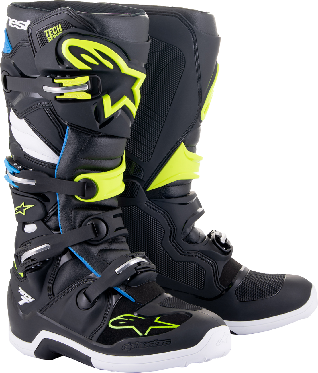 ALPINESTARS Tech 7 Boots - Black/Blue/Yellow Fluorescent - US 7 2012014-1795-7