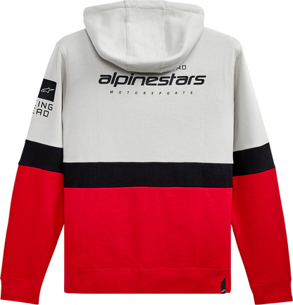 ALPINESTARS Position Zip Hoodie - Silver/Black/Red - 2XL 12125302210962X