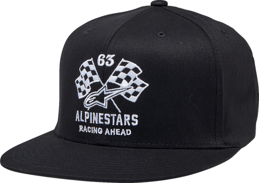 Gorra plana ALPINESTARS Double Check - Negro/Blanco - Pequeña/Mediana 1212812301020SM 