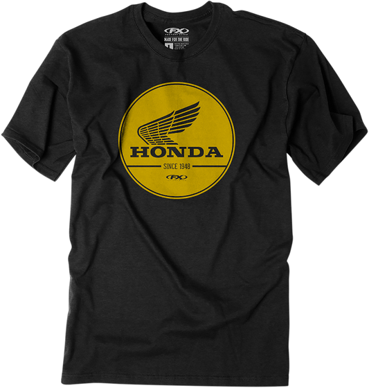 Camiseta FACTORY EFFEX Honda Gold Label - Negra - Mediana 23-87302 