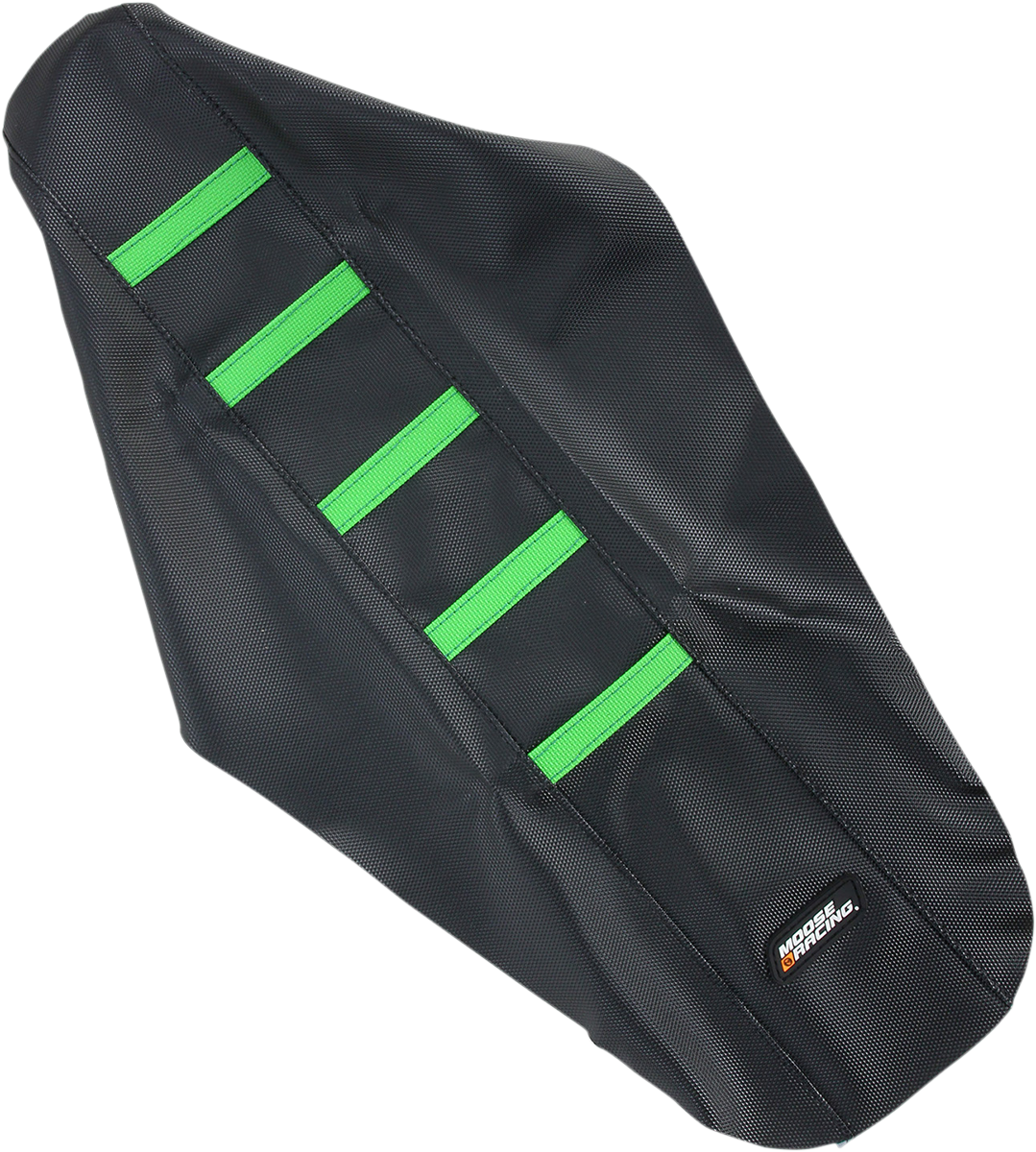 MOOSE RACING Ribbed Seat Cover - Black Cover/Green Ribs - Kawasaki KXF25006-334RT