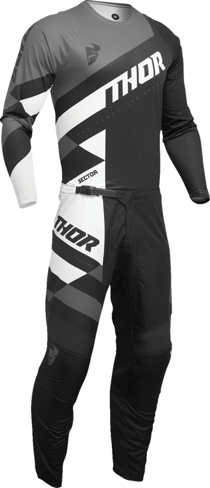 THOR Sector Checker Jersey - Black/Gray - Small 2910-7580