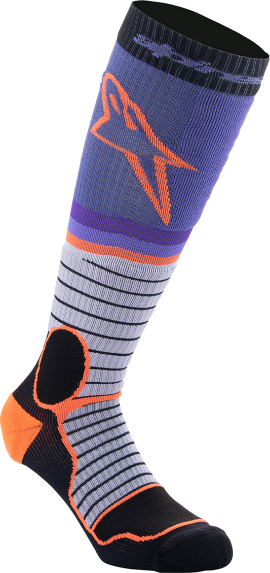 ALPINESTARS MX Pro Socks - Black/Gray/Purple/Orange - Medium 4701524-1207-M