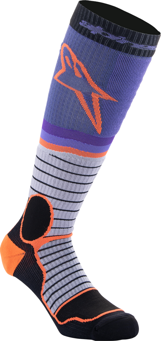 ALPINESTARS MX Pro Socks - Black/Gray/Purple/Orange - Large 4701524-1207-L