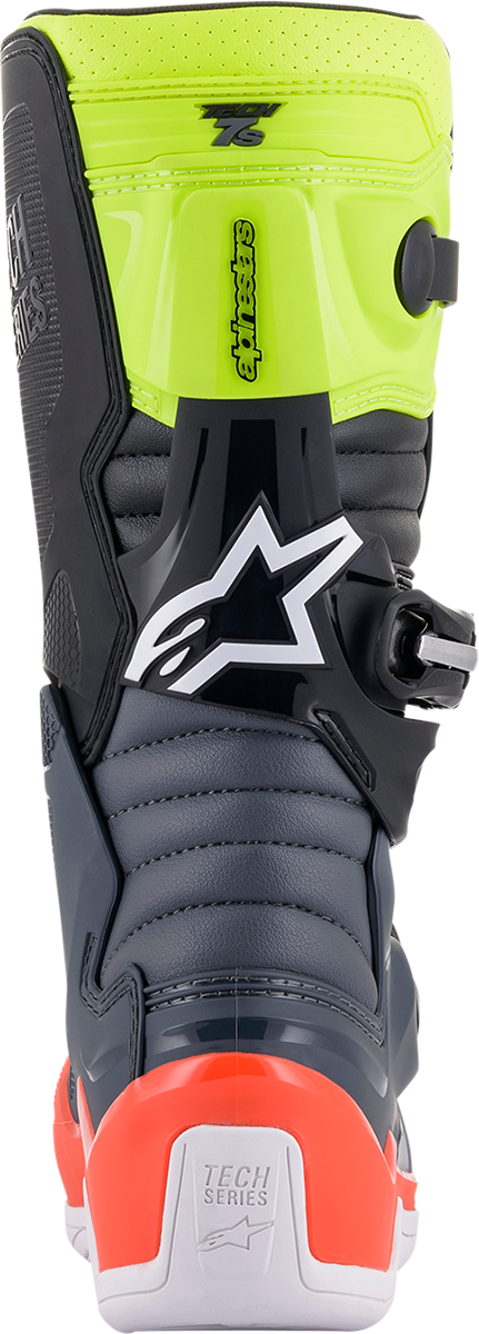 ALPINESTARS Youth Tech 7S Boots - Black/Gray/Red/White/Yellow - US 3 2015017-9058-3