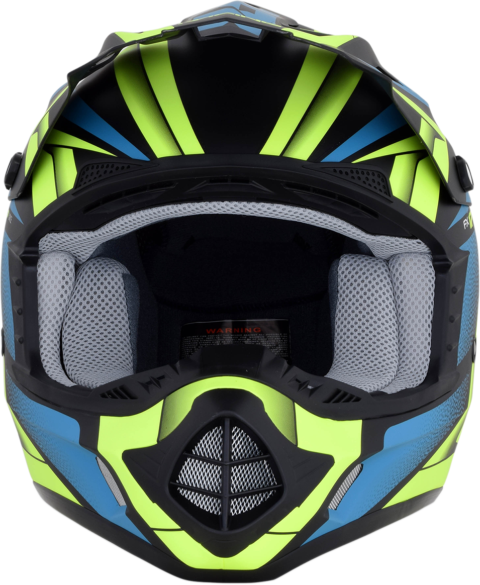AFX FX-17 Helmet - Force - Matte Black/Green/Blue - Large 0110-5216