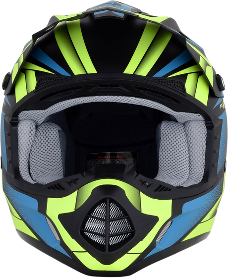 AFX FX-17 Helmet - Force - Matte Black/Green/Blue - 2XL 0110-5218