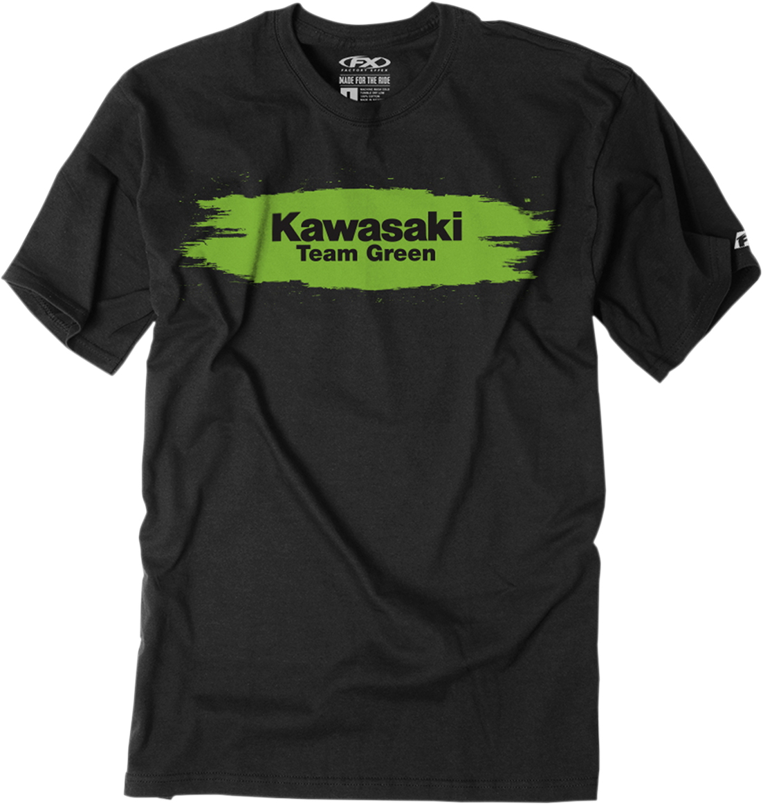 FACTORY EFFEX Camiseta juvenil Kawasaki Teamgreen - Negra - Pequeña 22-83100 
