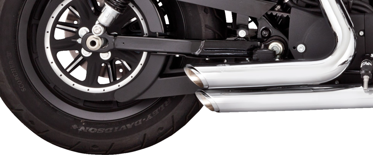 VANCE & HINES Shortshots Staggered Exhaust System - Chrome 17329