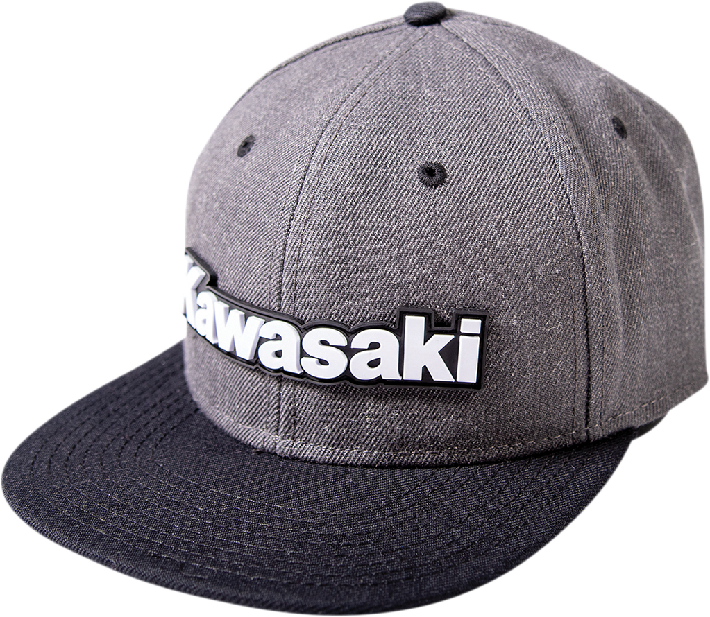 FACTORY EFFEX Kawasaki Bold Snapback Hat - Charcoal/Black 24-86100