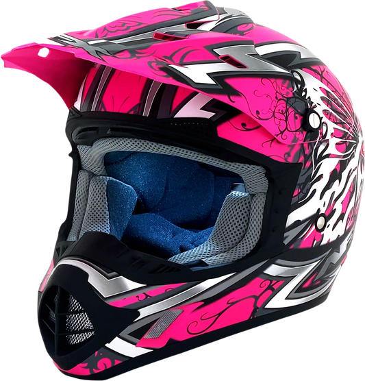 AFX FX-17 Helmet - Butterfly - Matte Hot Pink - Medium 0110-7108
