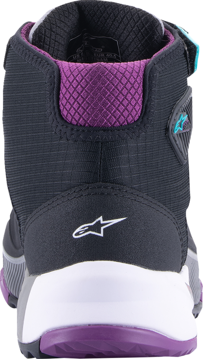 Zapatos ALPINESTARS Stella CR-X Drystar - Negro/Gris/Verde azulado/Púrpura - EU 8 261152313708 