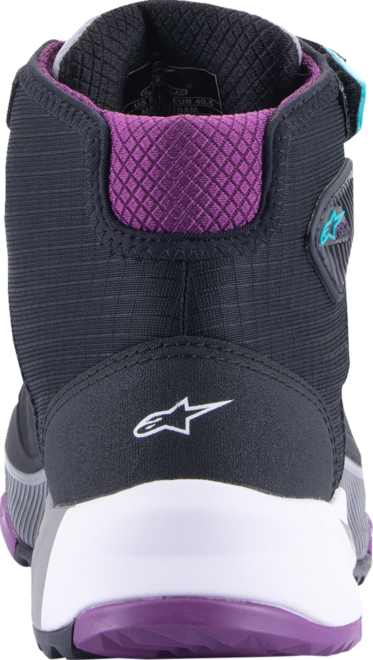 ALPINESTARS Stella CR-X Drystar® Shoes - Black/Gray/Teal/Purple - US 6.5 2611523137065