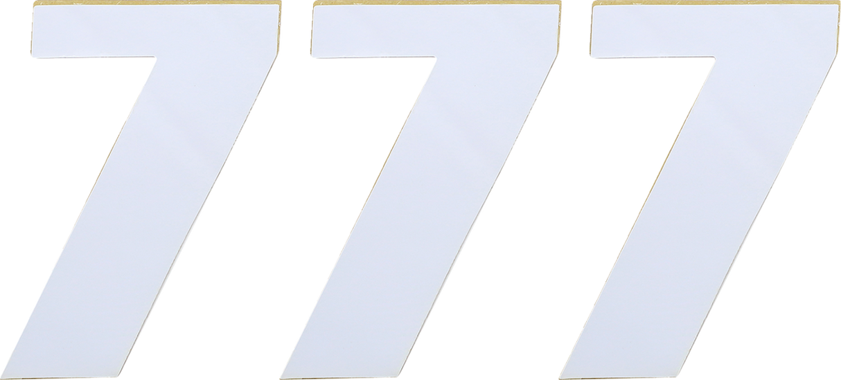 MOOSE RACING Race Number 7 - White - 4.5" 80007