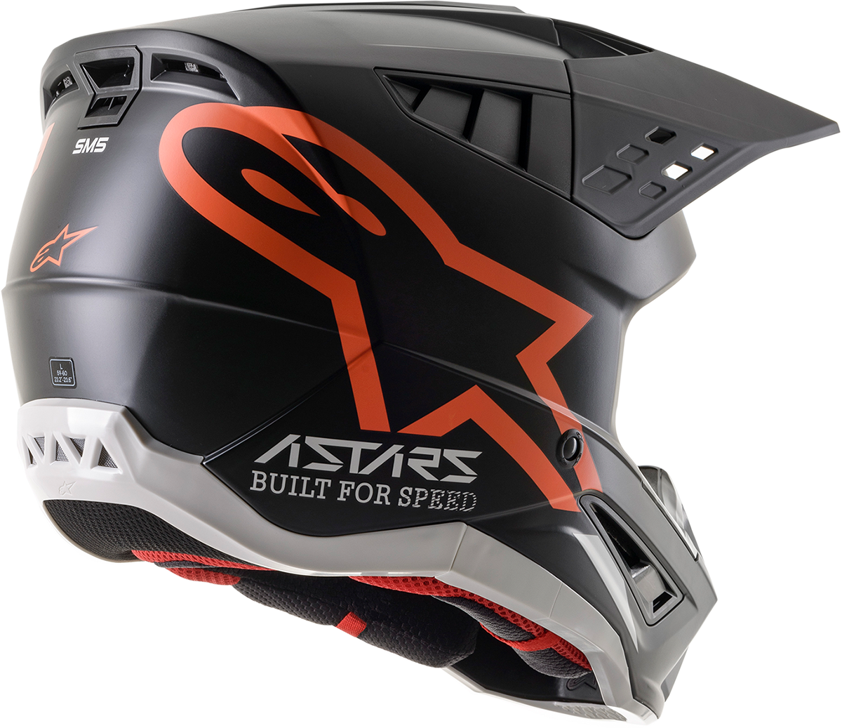 ALPINESTARS SM5 Helmet - Compass - Matte Black/Orange Fluo - XS 8303321-1149-XS