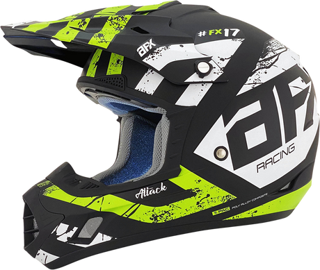 AFX FX-17 Helmet - Attack - Matte Black/Green - XL 0110-7182