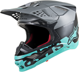 Casco ALPINESTARS Supertech M8 - Radio - MIPS - Negro mate/Gris medio/Verde azulado - 2XL 8301519-1306-2X