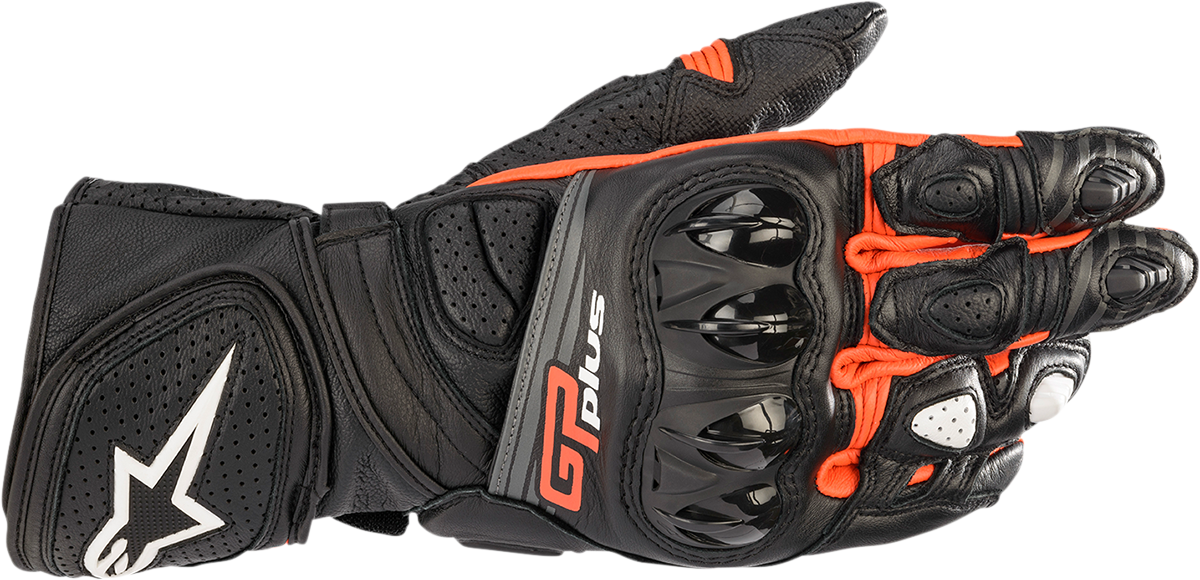 Guantes ALPINESTARS GP Plus R v2 - Negro/Rojo fluo - Grande 3556520-1030-L