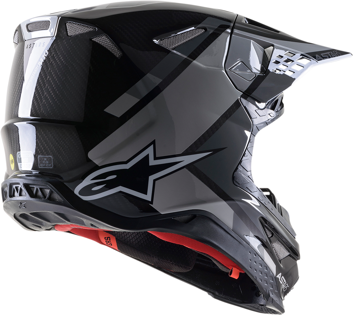 ALPINESTARS Supertech M10 Helmet - Meta 2 - MIPS® - Black/Gray/Gloss - Small 8300422-1195-SM