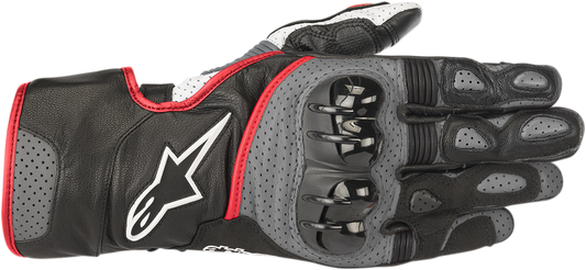 ALPINESTARS SP-2 V2 Gloves - Black/Gray/Fluo Red - Small 3558218-1130-S