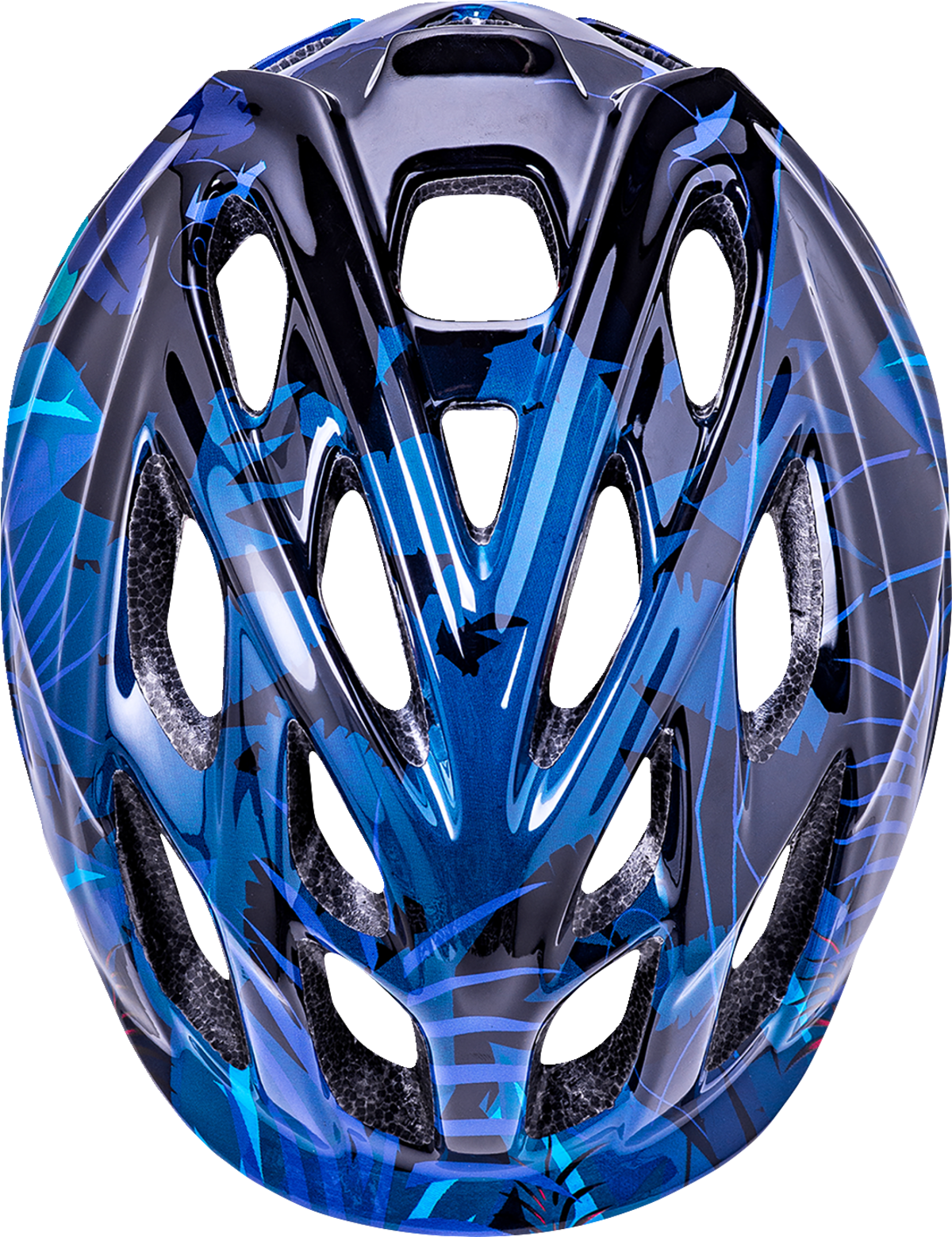 KALI Child Chakra Lighted Helmet - Jungle - Gloss Blue - XS 0221022224