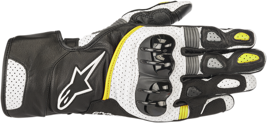 ALPINESTARS SP-2 V2 Gloves - Black/White/Fluo Yellow - 2XL 3558218-125-2X