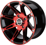 MOOSE UTILITY Wheel - 387X - Front - Anodized Red/Black - 12x7 - 4/110 - 4+3 387ML127110BWR4