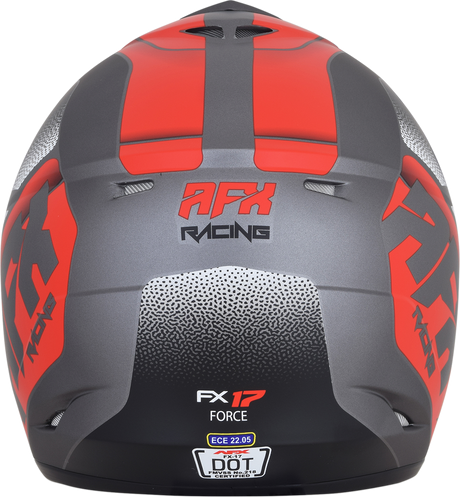 AFX FX-17 Helmet - Force - Frost Gray/Red - Medium 0110-5204