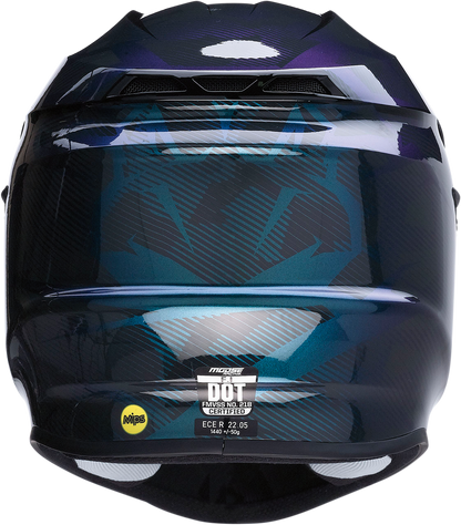 MOOSE RACING F.I. Helmet - Agroid Camo - MIPS® - Iridescent Blue - 2XL 0110-7757