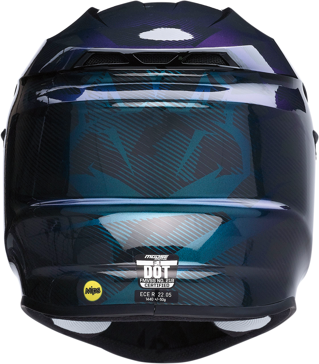 Casco MOOSE RACING FI - Agroid Camo - MIPS® - Azul iridiscente - Pequeño 0110-7753