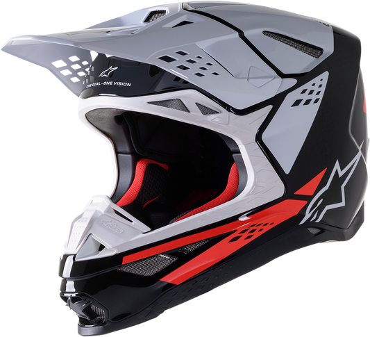 ALPINESTARS Supertech M8 Helmet - Factory - Black/White/Red - 2XL 8302922-1233-2X