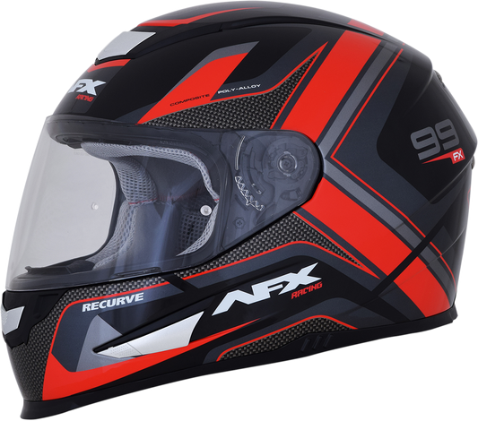 AFX FX-99 Helmet - Recurve - Black/Red - Small 0101-11111