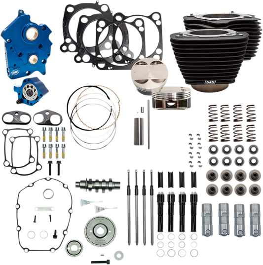 S&S CYCLE Power Package - Gear Drive - Oil Cooled - Non-Highlighted Fins - M8 NOT RECOMMENDED F/TRIKES 310-1059A