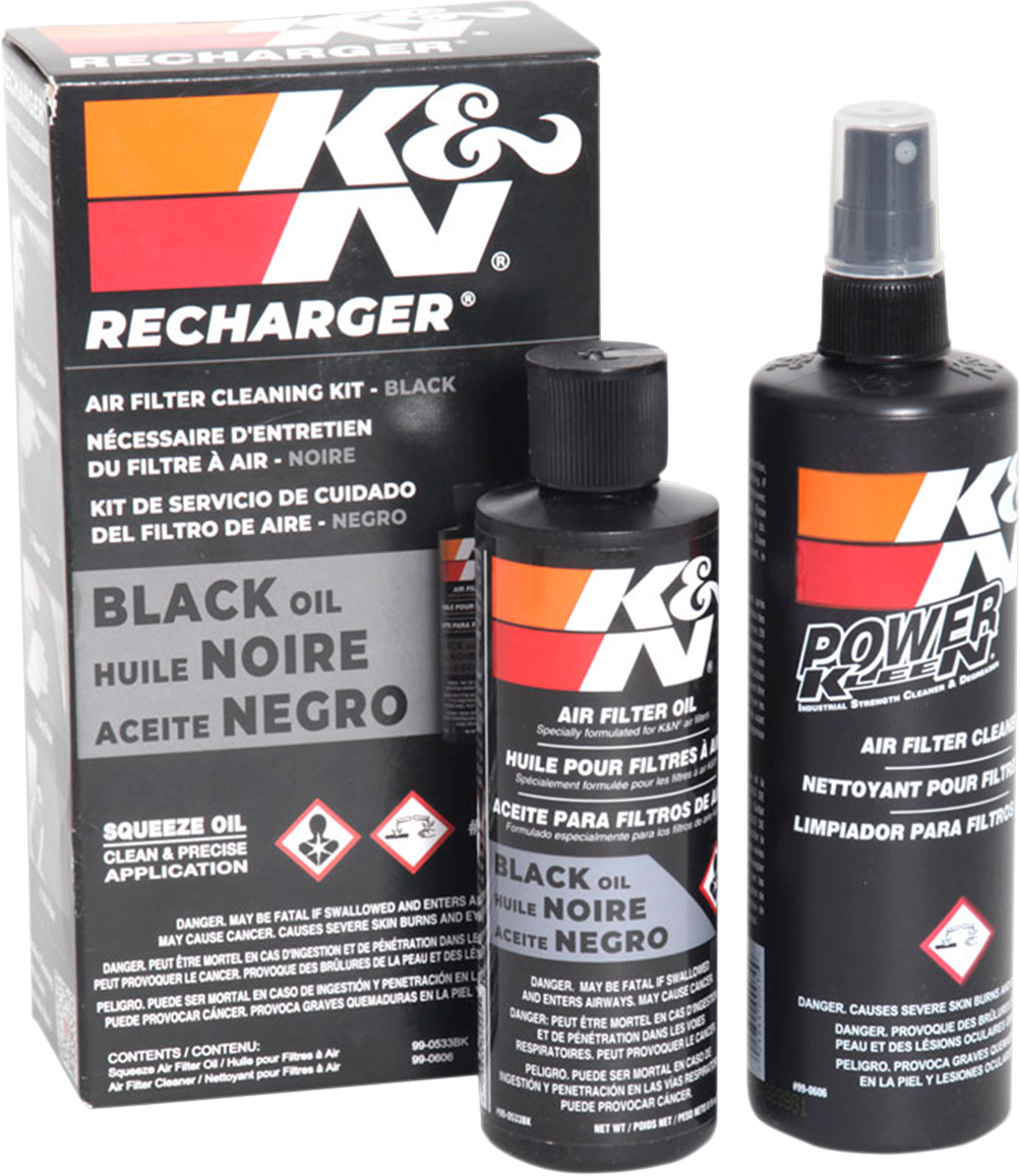 Kit de cuidado del filtro de aire negro K &amp; N 99-5050BK 