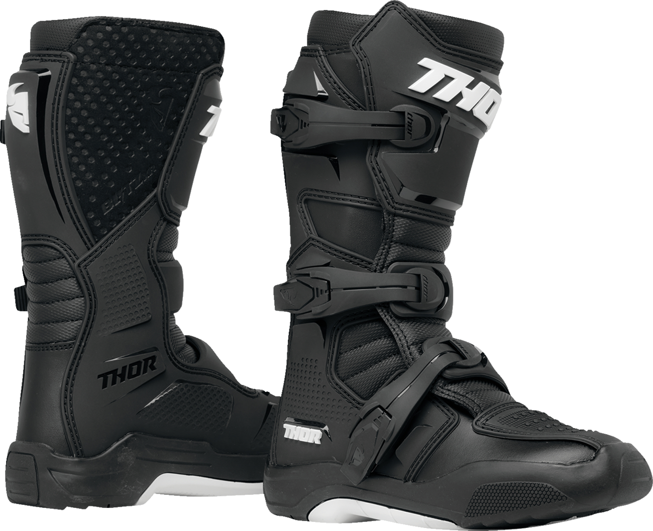 THOR Youth Blitz XR Boots - Black/White - Size 6 3411-0729