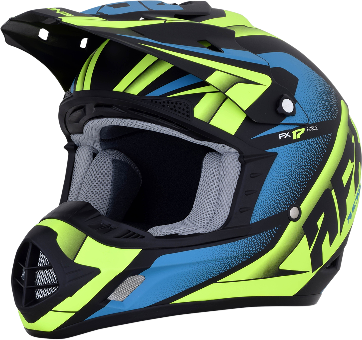 AFX FX-17 Helmet - Force - Matte Black/Green/Blue - XL 0110-5217