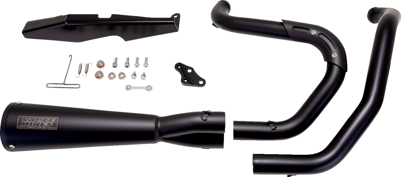 VANCE & HINES Upsweep 2-into-1 Exhaust System - Stainless Steel - Black 47627