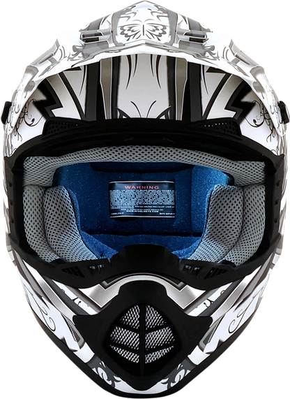 AFX FX-17 Helmet - Butterfly - Matte White - Large 0110-7129