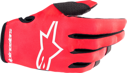 Guantes de radar para jóvenes ALPINESTARS - Rojo/Blanco - Medianos 3541823-3120-M 