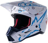 ALPINESTARS SM5 Helmet - Action - Gloss White/Cyan/Black - Medium 8306122-2077-MD