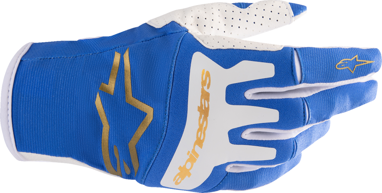 ALPINESTARS Techstar Gloves - UCLA Blue/Rushed Gold - XL 3561023-7265-XL