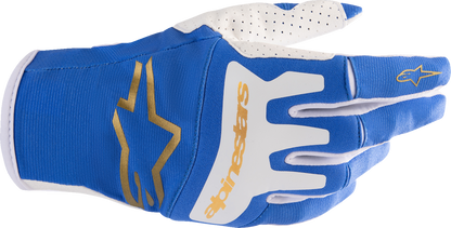 ALPINESTARS Techstar Gloves - UCLA Blue/Rushed Gold - XL 3561023-7265-XL