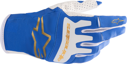 ALPINESTARS Techstar Gloves - UCLA Blue/Rushed Gold - XL 3561023-7265-XL