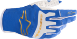 ALPINESTARS Techstar Gloves - UCLA Blue/Rushed Gold - 2XL 3561023-7265-2X