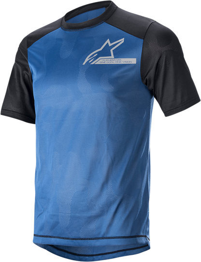 ALPINESTARS Alps 4.0 V2 Jersey - Short-Sleeve - Blue/Black/Silver - XL 1765922-7318-XL