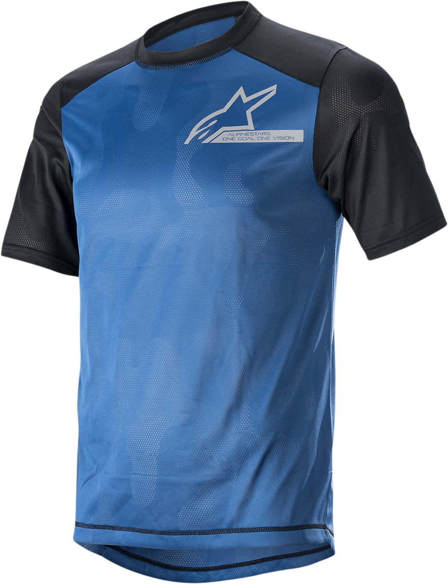 ALPINESTARS Alps 4.0 V2 Jersey - Short-Sleeve - Blue/Black/Silver - 2XL 1765922-7318-2X