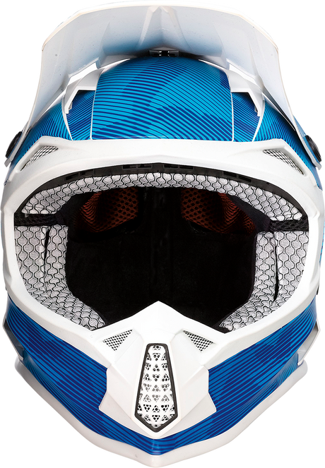 MOOSE RACING Youth F.I. Helmet - Agroid Camo - MIPS® - Blue/White - Medium 0111-1533